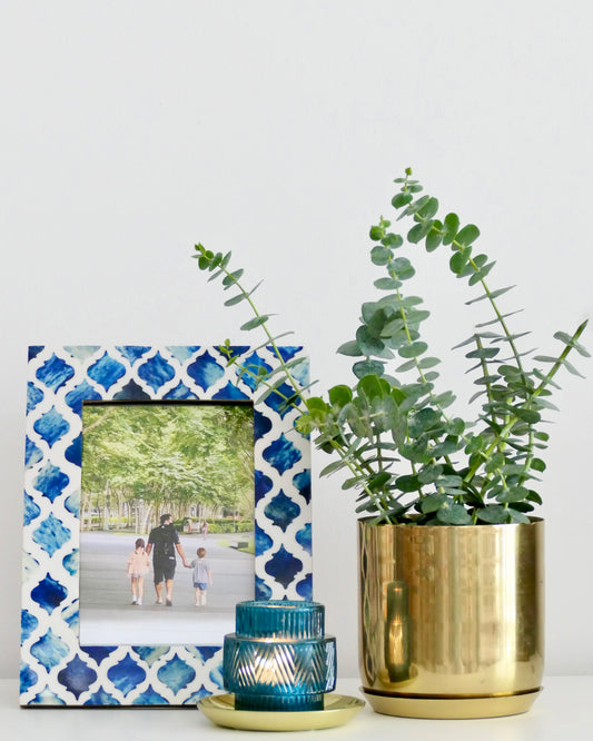 Photo Frame, Bone Inlay, Haji, Blue Bone