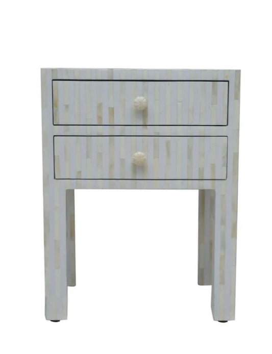 bone inlay night stand jewel