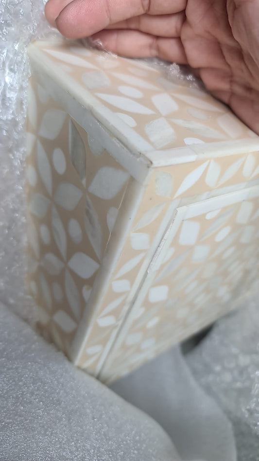 SALE - Furniture, Bone Inlay, Bedside table, Katong, Beige