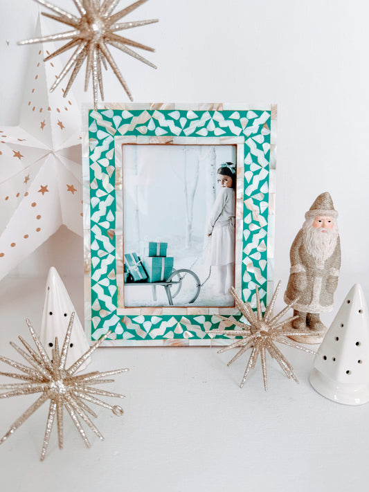 Kranji, Aqua Mother of Pearl Inlay Photo Frame