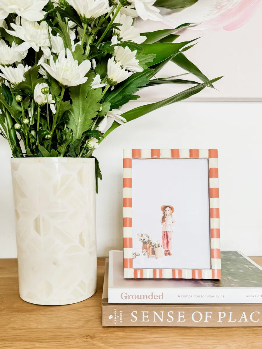 jewel rose pink photo frame bone i inlay
