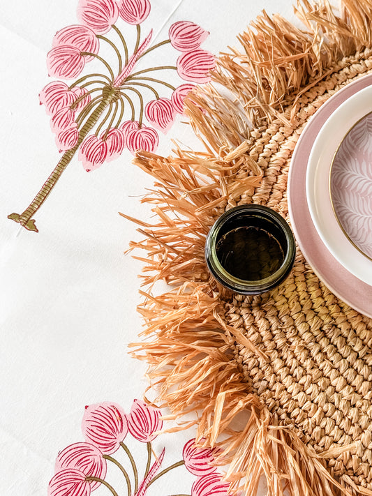 Pink block
Print palm cloth 