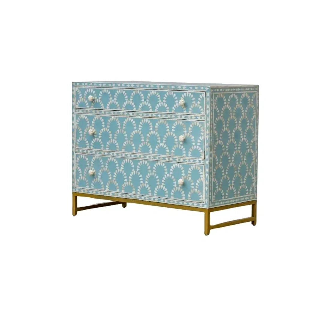 Furniture, Pre Order, Chest of Drawers, Mother of Pearl Inlay, Petal