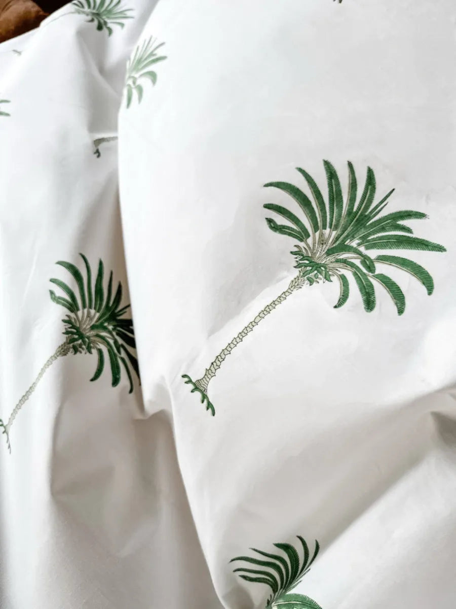 tropical green palm cloth