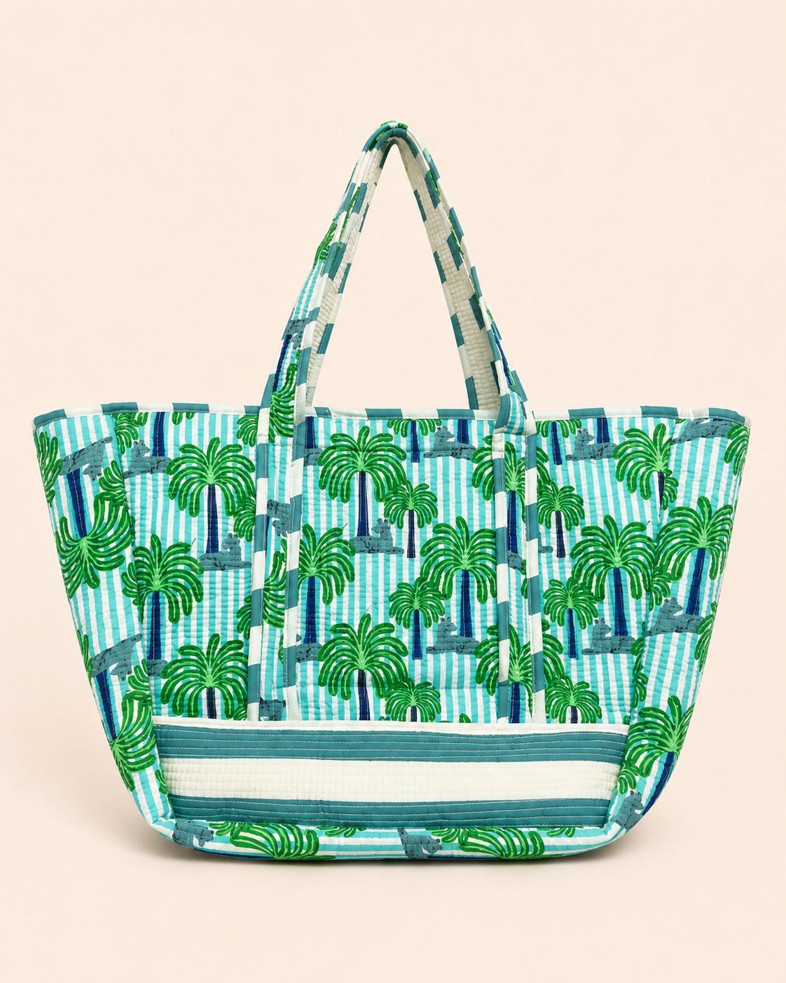 Bag, Everyday Tote, Palm, Blue