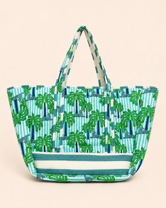 Bag, Everyday Tote, Palm, Blue