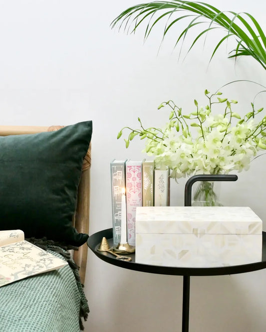 white mandai bone inlay keepsake box